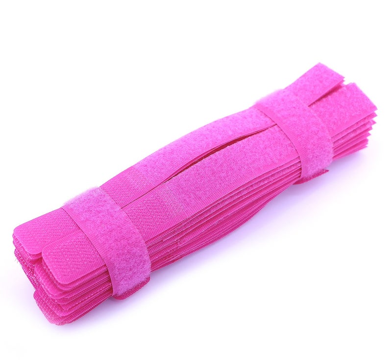 Pasow 50pcs Cable Ties Reusable Fastening Wire Organizer Cord Rope Holder 7 Inch (Hot Pink) - Image 1